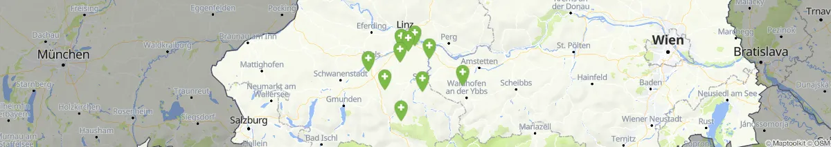 Kartenansicht für Apotheken-Notdienste in der Nähe von Aschach an der Steyr (Gemeinde, Oberösterreich) (181)